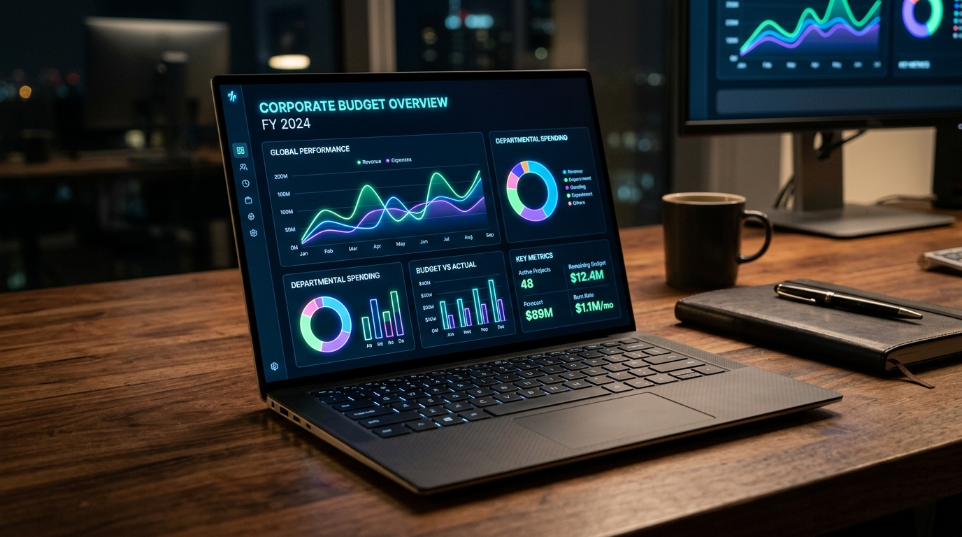 Dashboard de Sistema de Presupuesto Corporativo